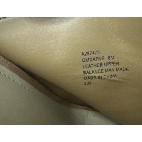 Marc Fisher Peep Toe Suede Block Heel Shoes Dafne In Cognac Mule 8M Sandal NWOB - Picture 5 of 7